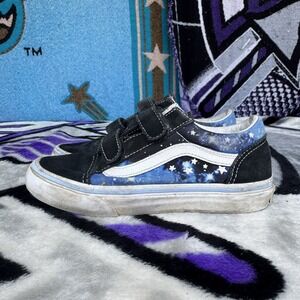 Size 1.5y Vans‎ SK8 Rainbow Star Glow Galaxy Black/Blue Girl's High Top Sneakers